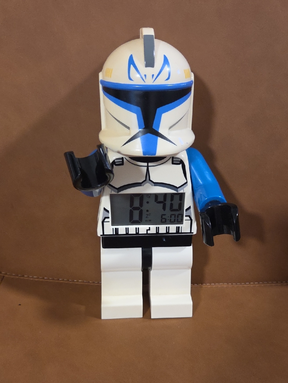 Lego White Blue Black Clone Trooper Digital Alarm Clock Minifigure